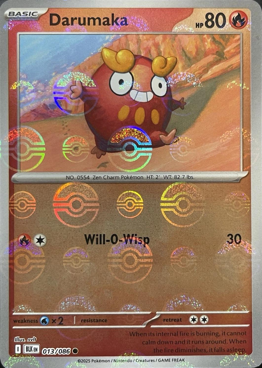Black Bolt Darumaka [Poke-Ball] Pokémon card